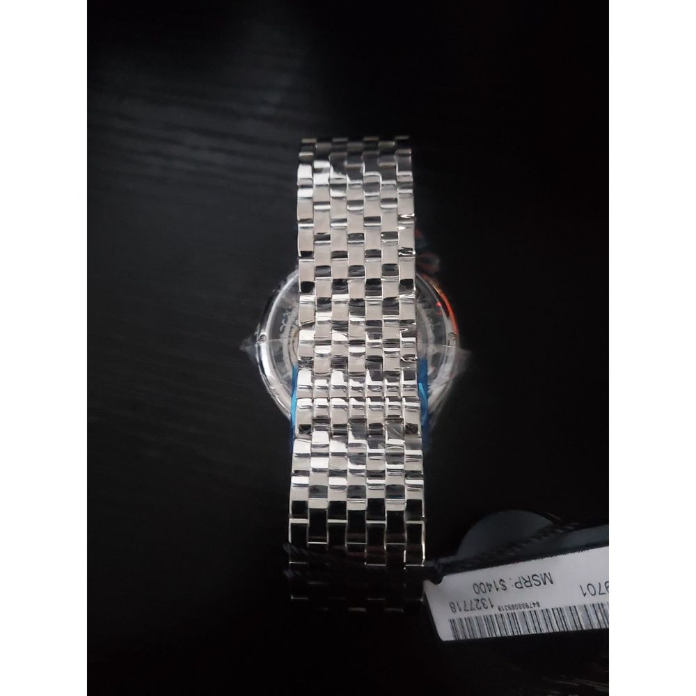🔥NEW W/BOX & PAPERS Rare Stuhrling Men's Reserve Silver Dial Skeleton Watch - Picture 7 of 10